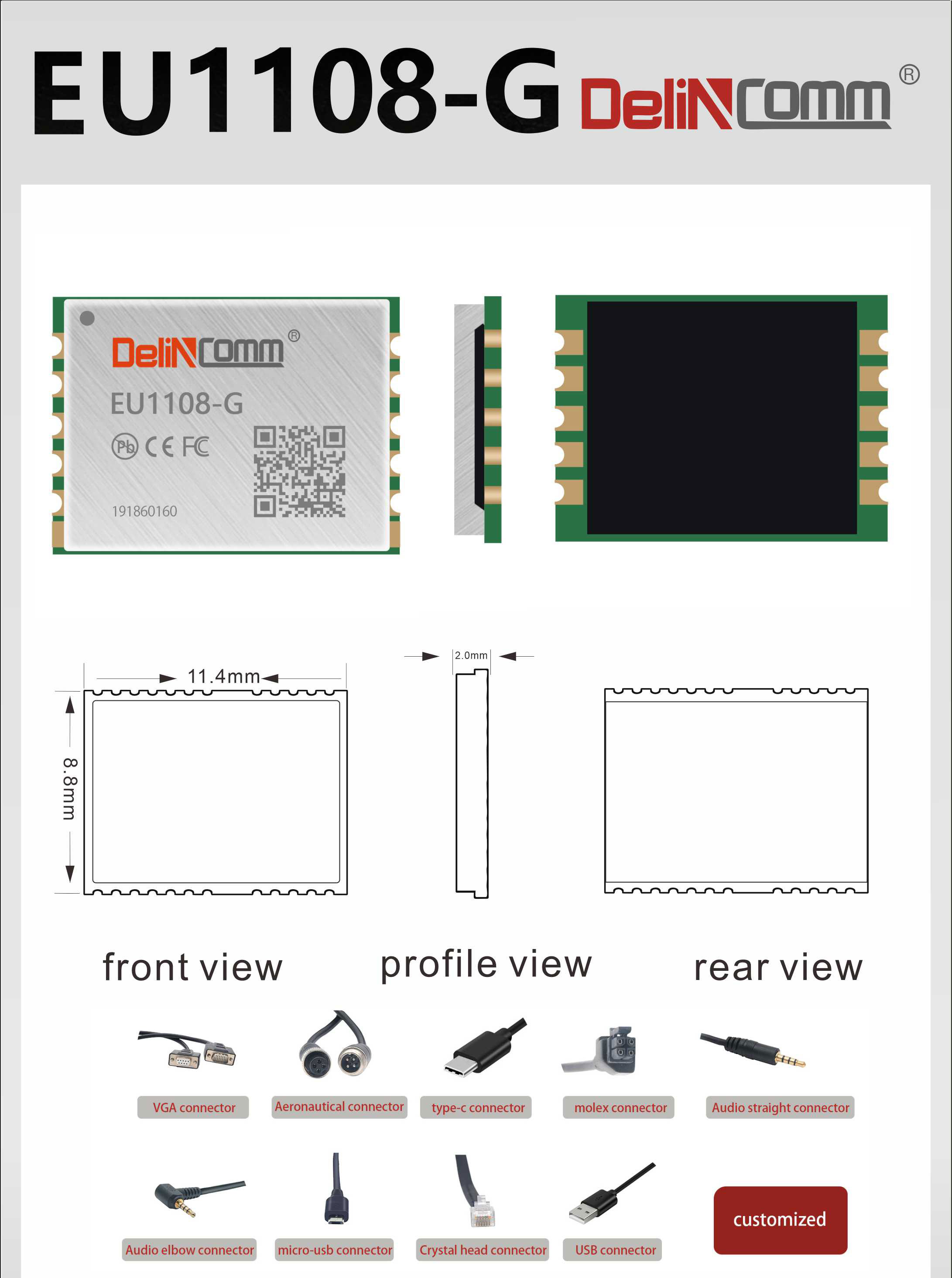 GPS&GLONASS Module  EU1108-G